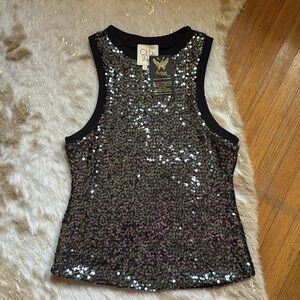 CLEANOUT SALE LAST DAY⭐️NWT Cha Sor Sequin Tank